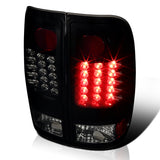 Coolstuffguru Compatible with Ford F150 F250 Styleside Led Glossy Black Smoke Tail Brake Lights