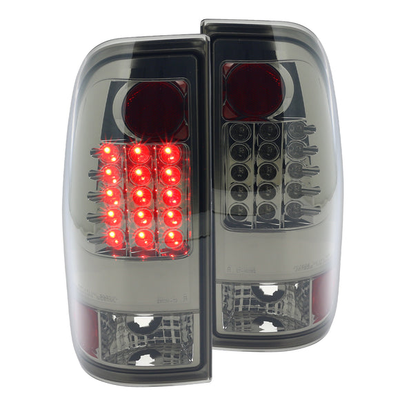 Coolstuffguru Compatible with Ford F250 F350 F450 F550 SuperDuty Smoke Lens LED Tail Lights Lamp