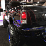 Coolstuffguru Compatible with Ford F250 F350 F450 F550 Super Duty Black Clear LED Tail Lights Rear Lamp Pair