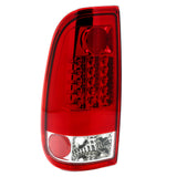 Coolstuffguru Compatible with Ford F250 F350 F450 F550 SuperDuty Red/Clear Lens LED Tail Lights Lamp Pair