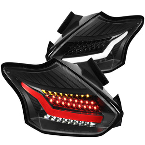 Coolstuffguru Compatible with Ford Focus Hatchback Black Rear LED Tail Lights Parking Brake Lamps Left+Right