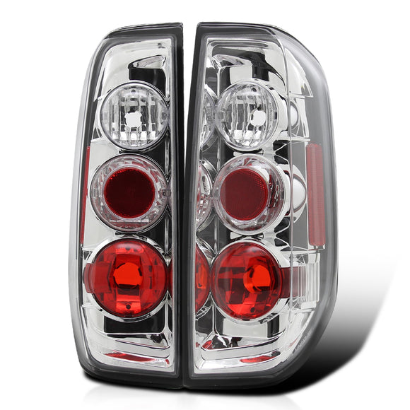 Coolstuffguru Compatible with Nissan Frontier Suzuki Equator Chrome Clear Altezza Tail Lights