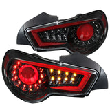 Coolstuffguru Compatible with Subaru BRZ Scion FRS Toyota 86 Jet Black Full LED Rear Brake Tail Lights