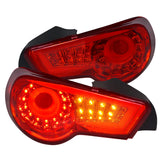 Coolstuffguru Compatible with Scion FR-S Subaru BRZ Full LED Sequential Turn Signal Red Tail Brake Lights