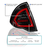 Coolstuffguru Compatible with Ford 2010-2012 Fusion Slick Black Clear Full LED Tail Lights Lamps DRL Tube