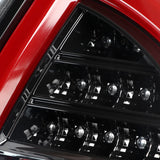 Coolstuffguru Compatible with Ford 2010-2012 Fusion Slick Black Clear Full LED Tail Lights Lamps DRL Tube