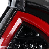 Coolstuffguru Compatible with Ford 2010-2012 Fusion Slick Black Clear Full LED Tail Lights Lamps DRL Tube