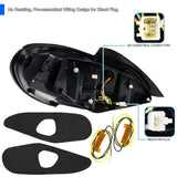 Coolstuffguru Compatible with Hyundai Genesis Coupe 2Dr LED Sequential Jet Black Tail Brake Lights Pair
