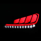 Coolstuffguru Compatible with Hyundai Genesis Coupe 2Dr LED Sequential Jet Black Tail Brake Lights Pair