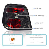 Coolstuffguru Compatible with Volkswagen Golf Gl Gls Gti Vr6 Hatchback Smoked Tail Lights