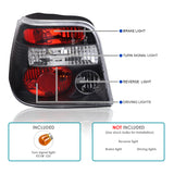 Coolstuffguru Compatible with Volkswagen Golf Gl Gls Gti Vr6 Hatchback Black Tail Lights