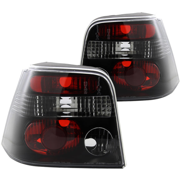 Coolstuffguru Compatible with Volkswagen Golf Gl Gls Gti Vr6 Hatchback Black Tail Lights