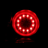 Coolstuffguru Compatible with Chevy Impala Red LED Halo Tube Pearl Black Tail Lights Brake Lamps Pair