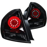 Coolstuffguru Compatible with Chevy Impala Red LED Halo Tube Pearl Black Tail Lights Brake Lamps Pair