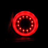 Coolstuffguru Compatible with Chevy Impala Black Tail Lights Rear Brake Lamps Pair w/ Halo LED DRL