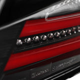 Coolstuffguru Compatible with 2006-2008 Lexus IS250 IS350 Jet Black Full LED Tail Lights Rear Brake Lamps Left+Right