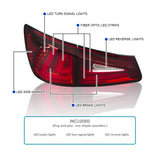 Coolstuffguru Compatible with Lexus IS250/350 Red Tinted Lens Rear LED Tail Brake Lights Pair