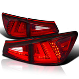 Coolstuffguru Compatible with Lexus IS250/350 Red Tinted Lens Rear LED Tail Brake Lights Pair