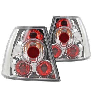 Coolstuffguru Compatible with Volkswagen Jetta Mk4 Chrome Clear Altezza Tail Lights