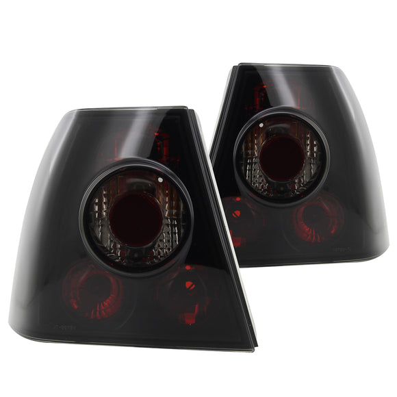 Coolstuffguru Compatible with Volkswagen Jetta Bora Smoke Lens Glossy Black Altezza Tail Rear Lights