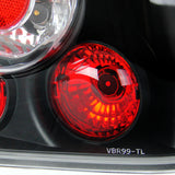 Coolstuffguru Compatible with Volkswagen Jetta Bora Mk4 Black Euro Altezza Tail Lights