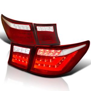 Coolstuffguru Compatible with Lexus LS460 Red Clear Full LED Tail Lights+Trunk Lamps Pair 4PC