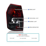 Coolstuffguru Compatible with Dodge Magnum Se Sxt Rt Wagon Black Housing Red Lens Tail Lights