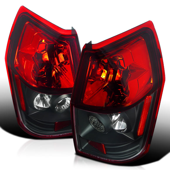 Coolstuffguru Compatible with Dodge Magnum Se Sxt Rt Wagon Black Housing Red Lens Tail Lights