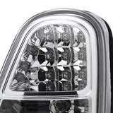 Coolstuffguru Chrome Housing Clear Lens LED Tail Lights Compatible with Mini Cooper S 2002-2006 L+R Pair Taillight Assembly