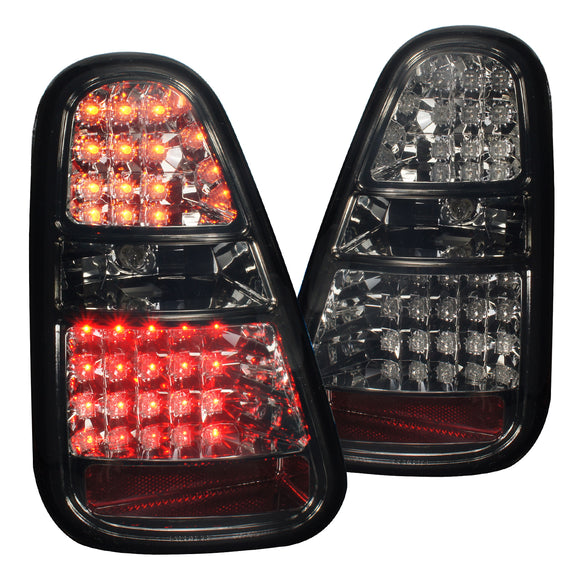 Coolstuffguru LED Tail Lights Rear Brake Signal Smoke Lens Compatible with Mini Cooper S 2002-2006 L+R Pair Taillight Assembly