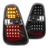 Coolstuffguru Compatible with Mini Cooper S Black LED Turn Signal Parking Rear Brake Lamps Tail Lights Pair