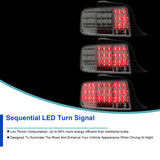 Coolstuffguru Compatible with Ford Mustang GT Crystal Chrome Headlights+Clear Bumper Lights+LED Tail light