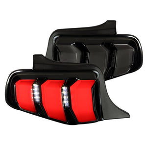 Coolstuffguru Compatible with Ford Mustang Sequential Full LED Black Smoked Tail Lights Brake Lamps