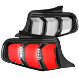 Coolstuffguru Compatible with Ford Mustang Sequential Full LED Black Tail Lights Brake Lamps