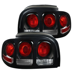 Coolstuffguru Compatible with Ford Mustang Black Replacement Rear Brake Lamps Tail Parking Lights Left+Right