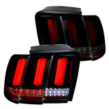 Coolstuffguru Black Smoke LED Sequential Red Tube Tail Brake Lights Compatible with 1999-2004 Ford Mustang