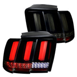 Coolstuffguru Compatible with Ford Mustang Glossy Black Sequential LED Smoke Lens Tail Lights Brake Lamps