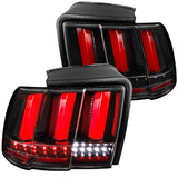 Coolstuffguru Compatible with Ford Mustang Replacement Jet Black Sequential LED Tail Lights Brake Lamps Pair