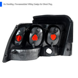 Coolstuffguru Compatible with Ford Mustang Euro Black Altezza Tail Lights Brake Lamp