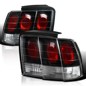 Coolstuffguru Compatible with Ford Mustang Euro Black Altezza Tail Lights Brake Lamp