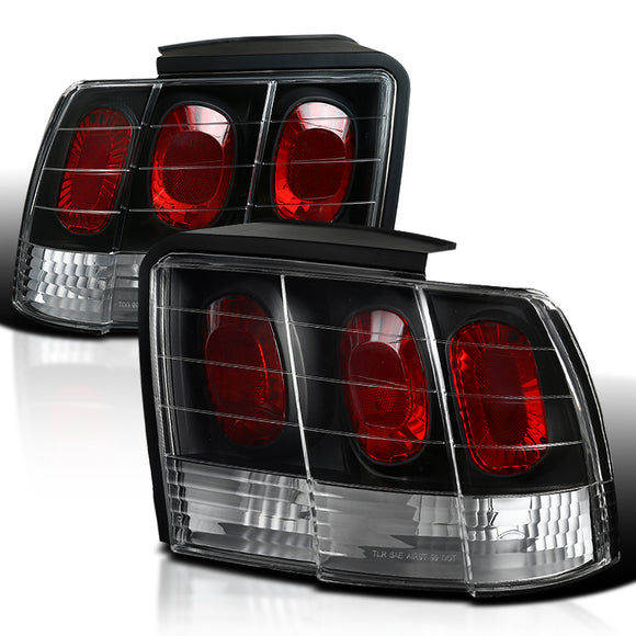 Coolstuffguru Compatible with Ford Mustang Euro Black Altezza Tail Lights Brake Lamp