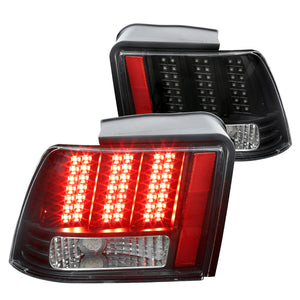 Coolstuffguru Compatible with Ford Mustang Black Clear Sequential LED Tail Lights Brake Lamps Pair