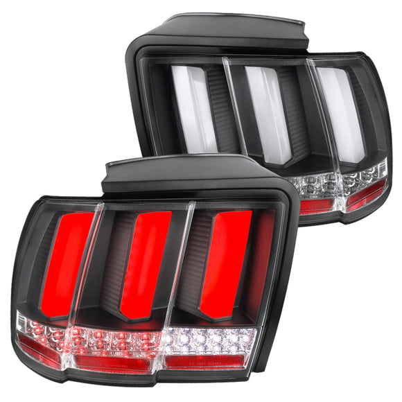 Coolstuffguru Compatible with Ford Mustang Black Clear Sequential LED Tail Lights