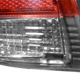 Coolstuffguru Compatible with/Replacement for 1997-2001 Honda Prelude Type Sh/ Base Tail Lights Red/Clear