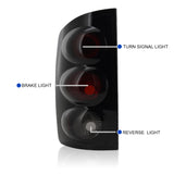 Coolstuffguru Compatible with Dodge Ram 1500 2500 3500 Glossy Black Smoked Altezza Tail Brake Lights