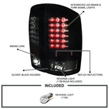 Coolstuffguru Compatible with Dodge Ram 1500 Slt Srt 10 Base, Glossy Black Housing Smoked Lens Led Tail Lights