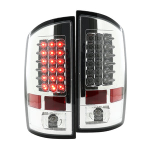 Coolstuffguru Compatible with Dodge Ram 1500 2500 3500 Pickup Clear Rear Brake Lamps LED Tail Lights Pair