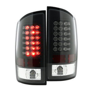 Coolstuffguru Compatible with Dodge Ram 1500/2500/3500 Black Rear Brake Lamps LED Tail Lights Pair Replacement