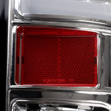 Coolstuffguru LED Light Bar Chrome Housing Clear Lens Tail Lights Compatible with Dodge Ram 1500 2009-2018, 10-18 2500 3500, L+R Pair Taillight Assembly