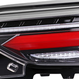 Coolstuffguru Glossy Black Housing Clear Lens LED Sequential Tail Lights Compatible with Toyota Rav 4 2019-2021